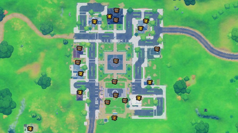 Carte de la poitrine du domaine Doom à Fortnite