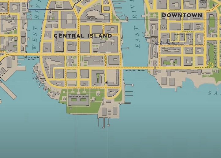 Une section de la carte de Mafia 1