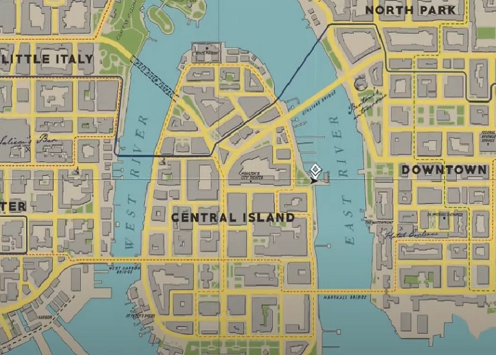 Une section de la carte de Mafia 1