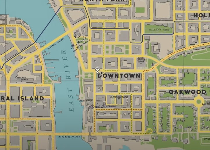 Une section de la carte de Mafia 1