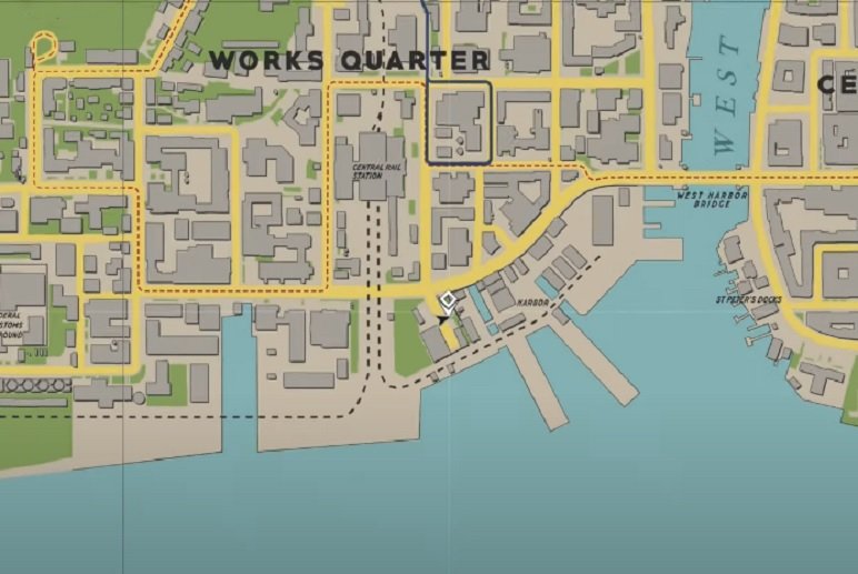 Une section de la carte de Mafia 1