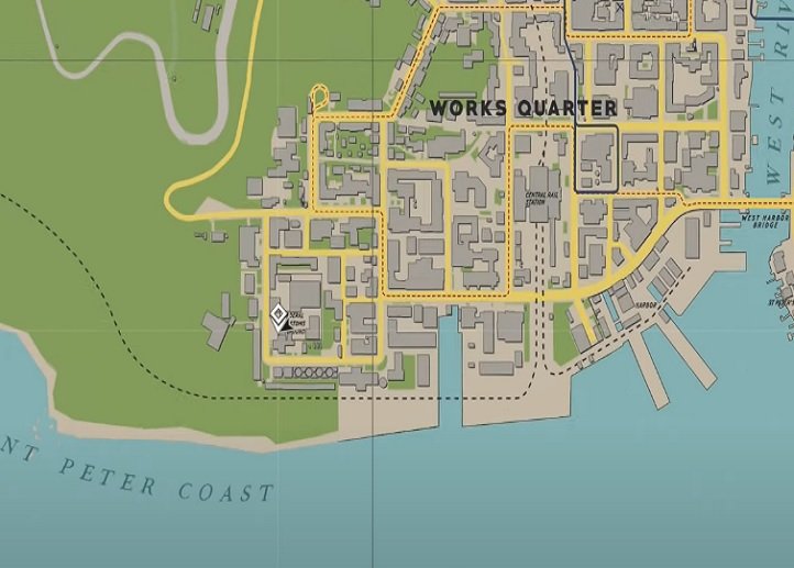 Une section de la carte de Mafia 1