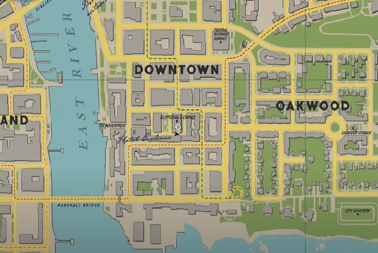 Une section de la carte de Mafia 1