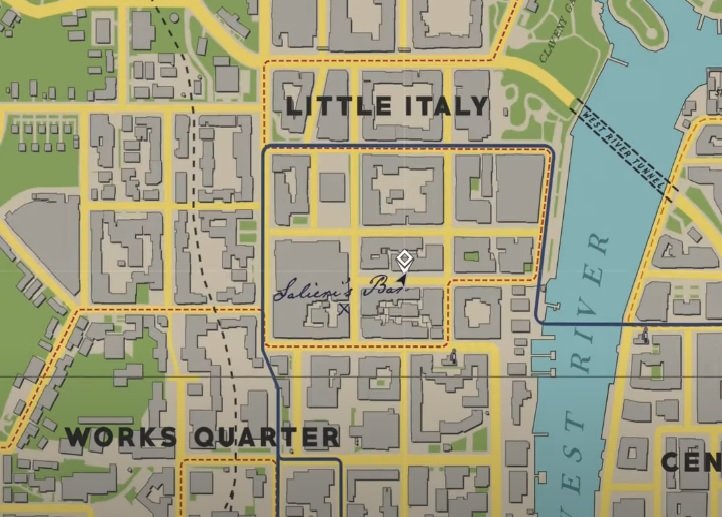 Une section de la carte de Mafia 1