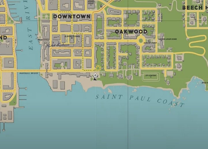 Une section de la carte de Mafia 1