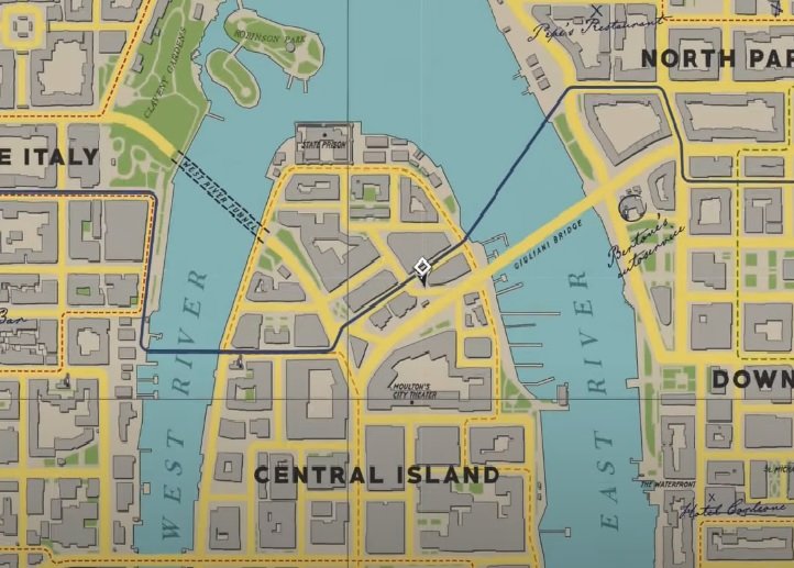 Une section de la carte de Mafia 1