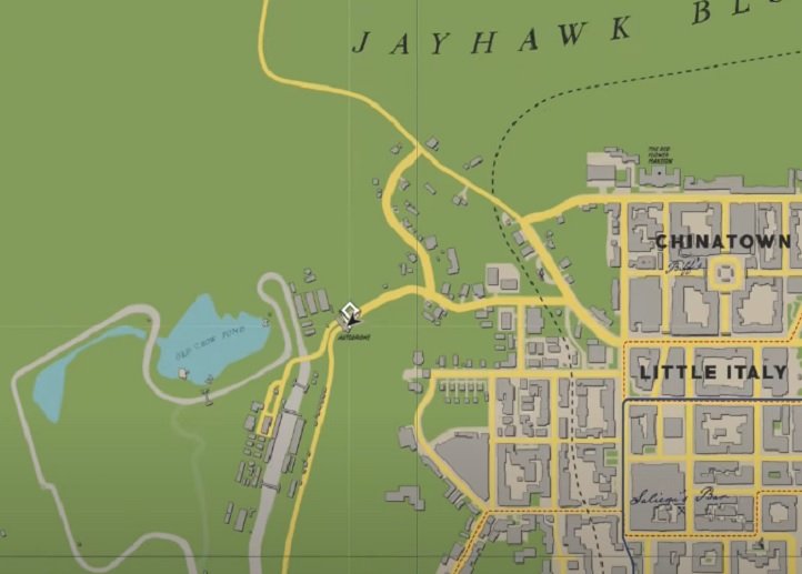 Une section de la carte de Mafia 1