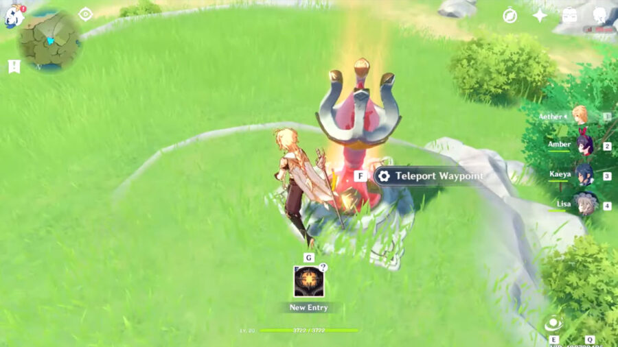 Exemple de pilier à déplacement rapide dans Genshin Impact