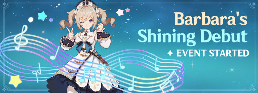 Promotion de l'événement des personnages Genshin Impact Barbara