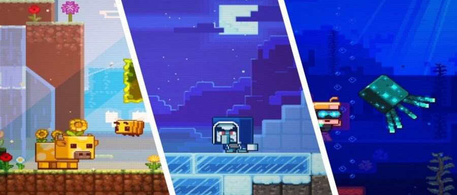 Versions pixélisées des foules Minecraft en vote