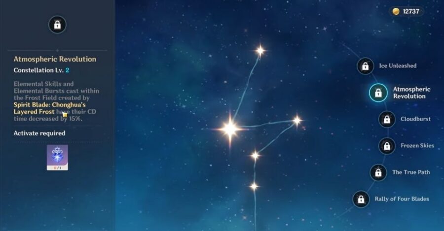 Constellation de Chongyun dans Genshin Impact