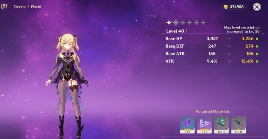 Matériaux de l'Ascension de Fischl