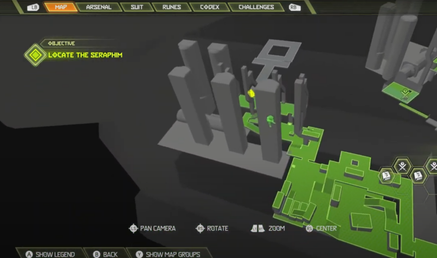 Carte de Doom Eternal indiquant où aller pour trouver le sixième secret