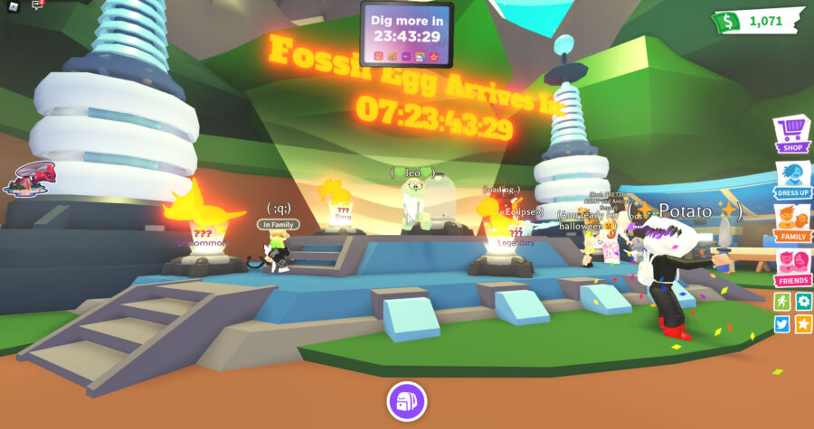 Zone de compte à rebours Adopt Me Fossil Egg