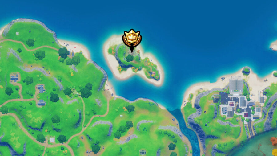 Emplacement de la cabane de pêche sur la carte Fortnite