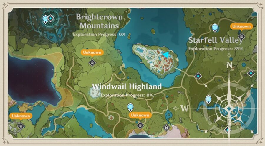 Une photo montrant le nouveau système d'exploration à venir sur Genshin Impact dans la mise à jour 1.1
