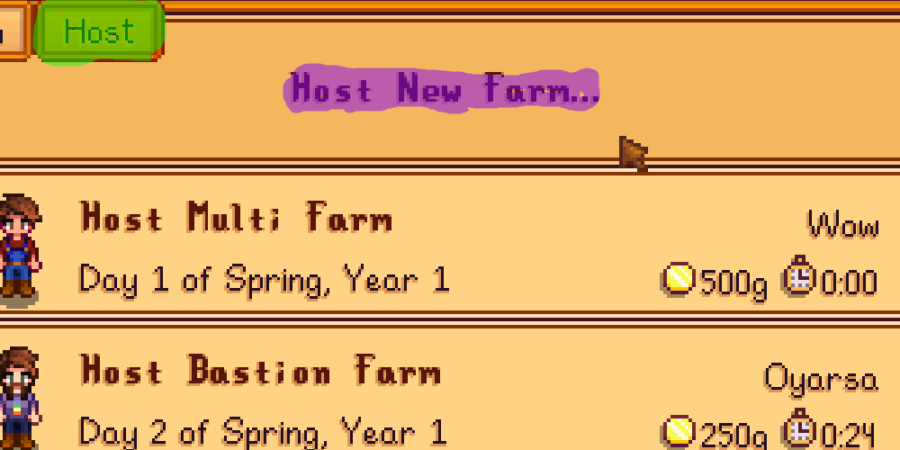 Stardew Valley mettant en évidence la nouvelle ferme hôte.