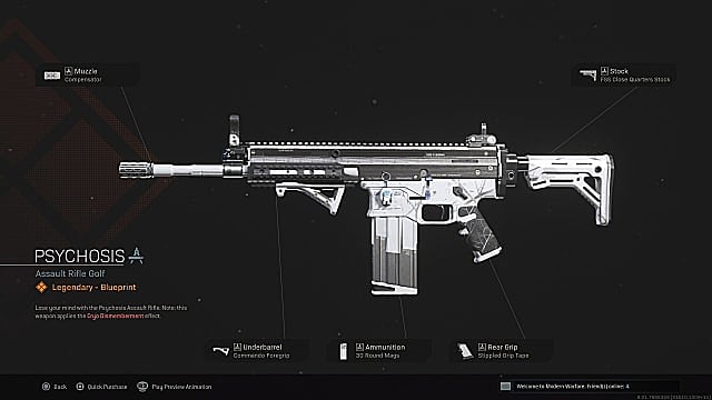 Le fusil d'assaut Psychosis est l'un des pistolets qui utilise Cryo Dismemberment dans Warzone.