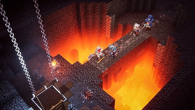 Minecraft Dungeons vous permet d'aventurer avec des amis en utilisant une coopérative locale à écran partagé.