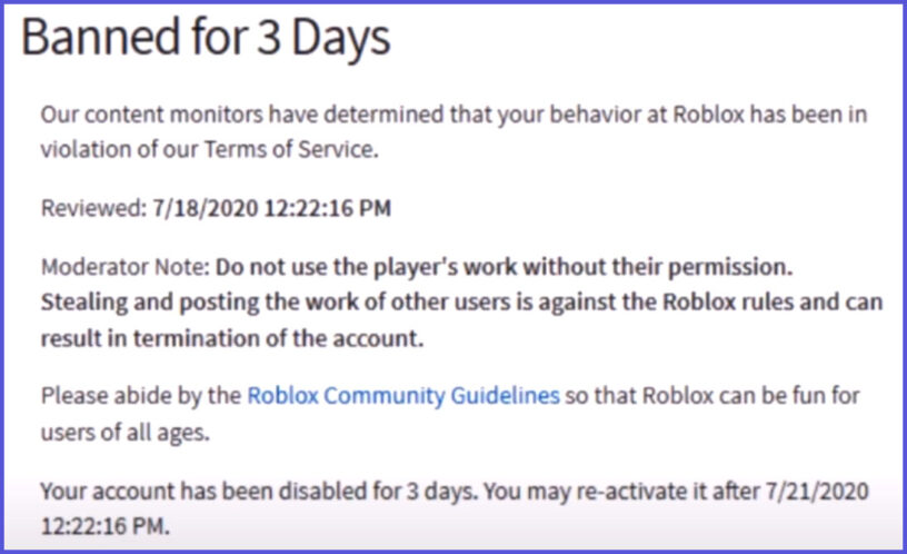 Cliquer sur Legends a été supprimé de Roblox!