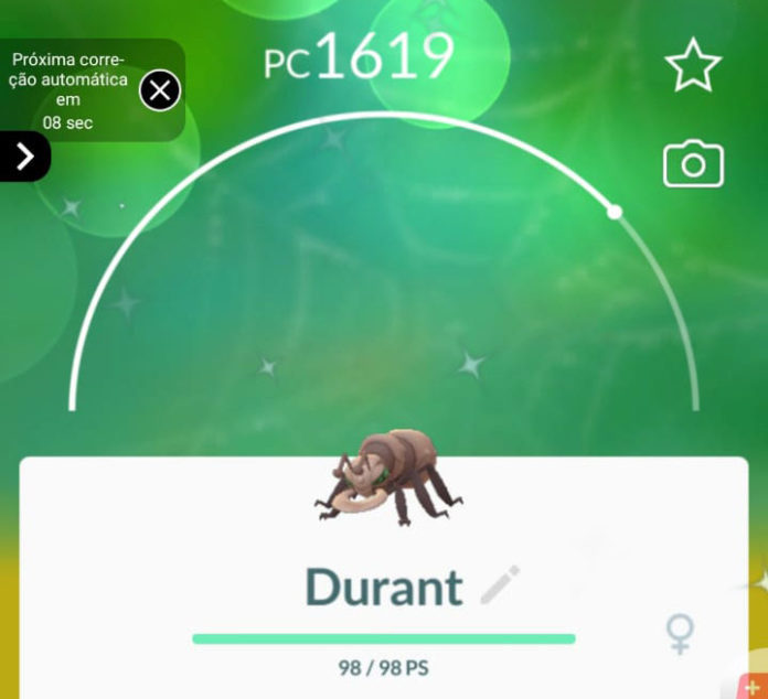Shiny Durant trouvé pendant Battle Habitat dans Pokemon GO Fest!
