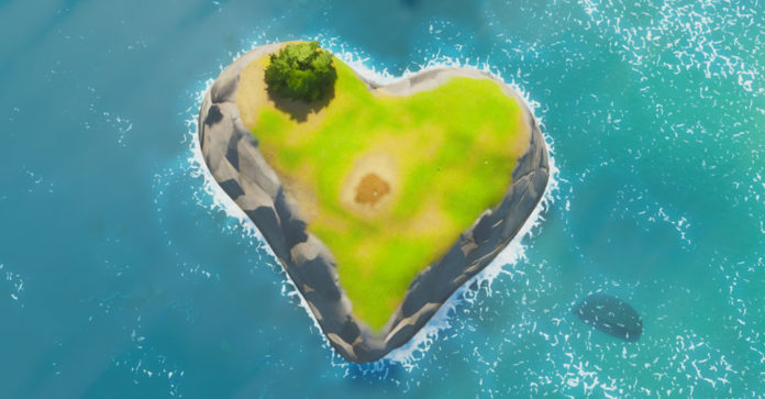 Où est l'île en forme de cœur à Fortnite?
