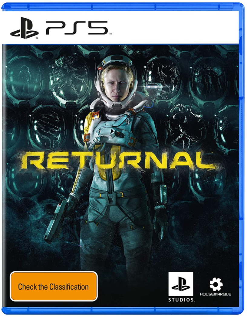 L'art de la boîte officielle du prochain jeu PlayStation 5 Returnal