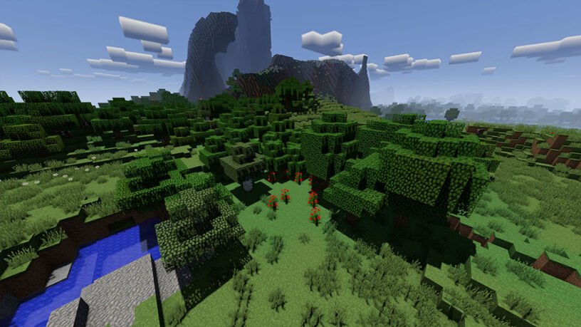 Exemple de capture d'écran du shader VanillaPlus dans Minecraft