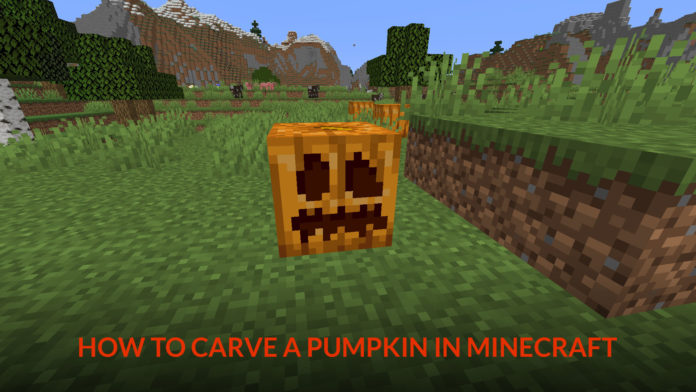 pumpkin carving in Minecraft