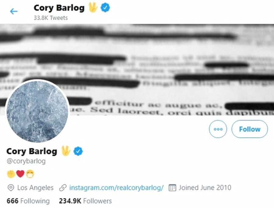 L'en-tête Twitter du directeur créatif de Santa Monica, Cory Barlog
