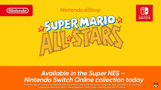 L'original Super Mario All-Stars est sur Nintendo Switch Online
