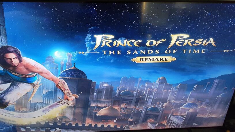 Un écran de titre d'ouverture de Prince of Persia Remake qui a fui