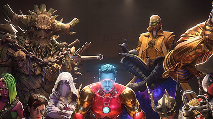 Un groupe de héros dans Marvel Realm of Champions