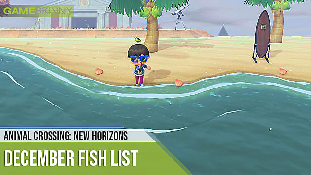 Animal Crossing: New Horizons Fish, Liste des créatures marines pour décembre 2020
