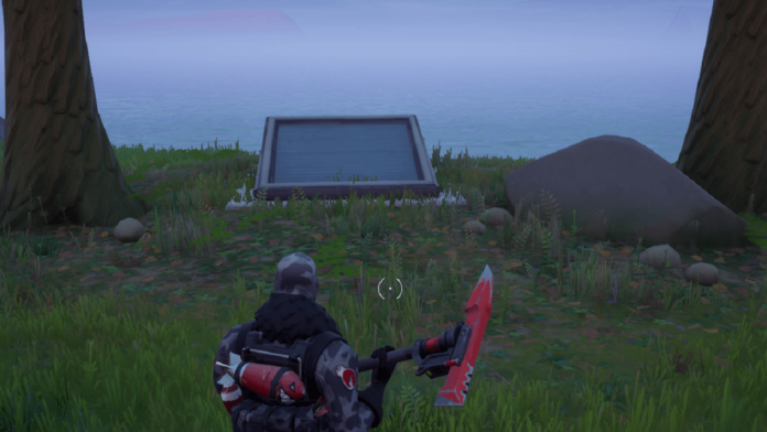 A screenshot from Fortnite showing where the Hidden Bunker is