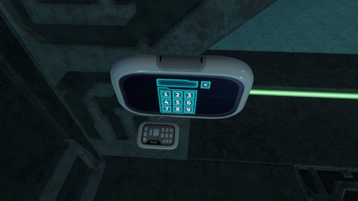 A keypad in the Subnautica.