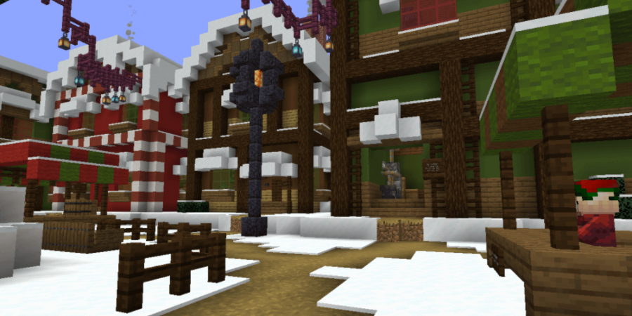 Une capture d'écran du problème de la carte Minecraft à Christmastown.