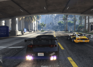 A race about to start in GTA V.