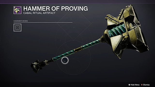 Destiny 2 Hammer of Proving: comment l'obtenir, le charger et l'utiliser
