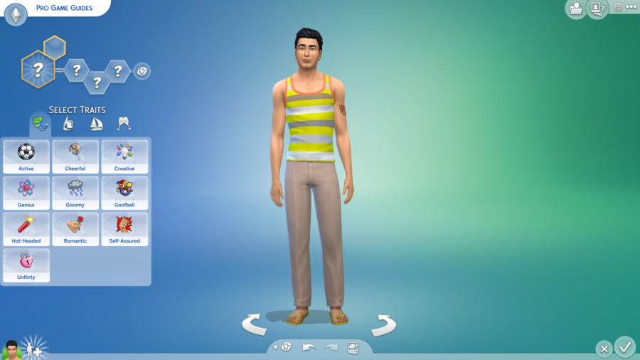 Montrer les traits des Sims 4