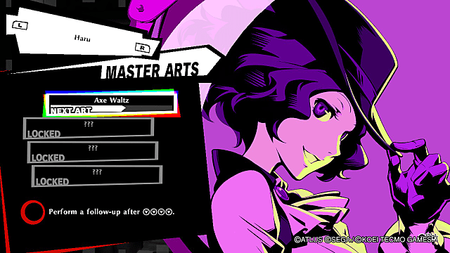Guide des arts du maître Persona 5 Strikers
