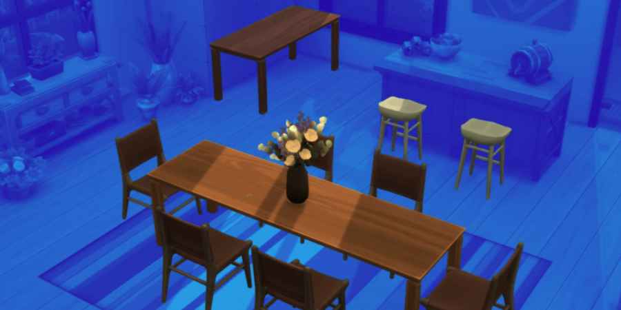 L'ensemble de salle à manger inclus dans la mise à jour anniversaire des Sims.
