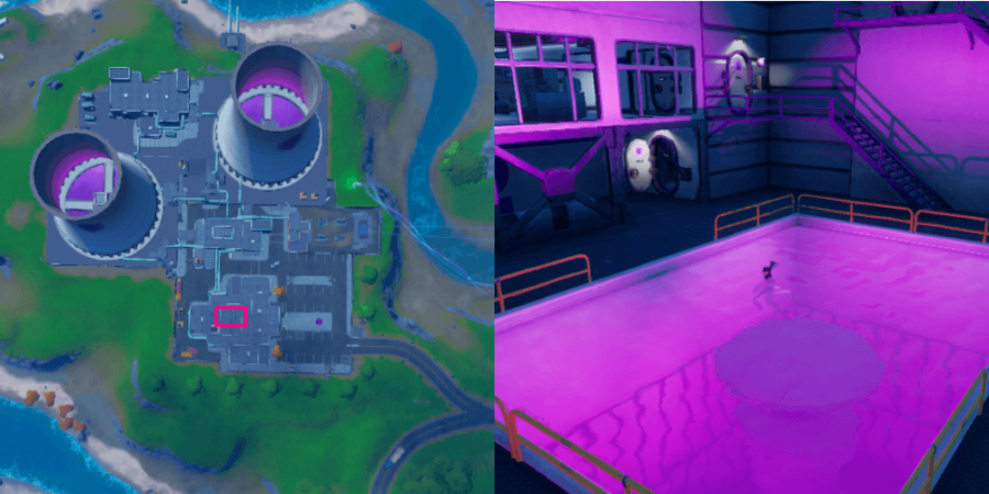 L'emplacement de Purple Pool à Fortnite.