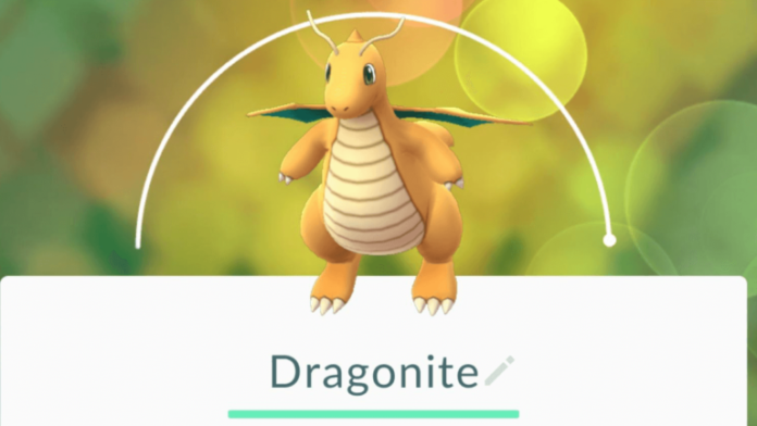 Dragonite in Pokemon Go.