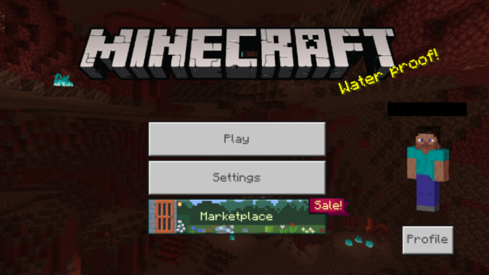 The Minecraft Bedrock edition title page.