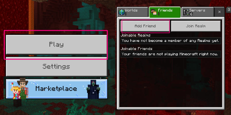 Comment ajouter des amis dans Minecraft.