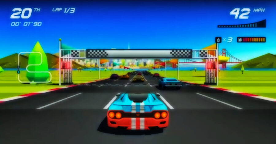 Capture d'écran du gameplay d'Horizon Chase Turbo