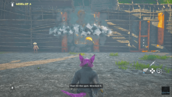 Comment détruire le Boomhut dans Biomutant: Le guide Bang Boomhut The boombut destroyed in Biomutant.