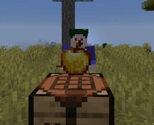 A Minecraft Enchanted Golden Apple.