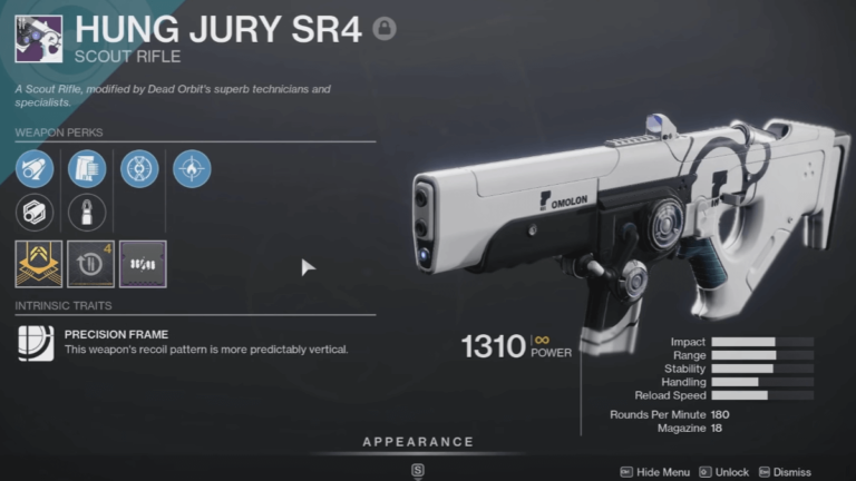 Destiny 2: Hung Jury Best God Roll, statistiques et comment l'obtenir